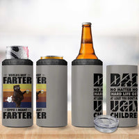 Funny Father's Day Gift For Dad 4 in 1 Can Cooler Tumbler Papa Bear World's Best Farter I Mean Father