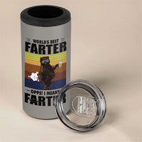 Funny Father's Day Gift For Dad 4 in 1 Can Cooler Tumbler Papa Bear World's Best Farter I Mean Father