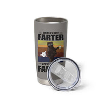 Funny Father's Day Gift For Dad Tumbler Cup Papa Bear World's Best Farter I Mean Father