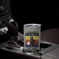 Funny Father's Day Gift For Dad Tumbler Cup Papa Bear World's Best Farter I Mean Father