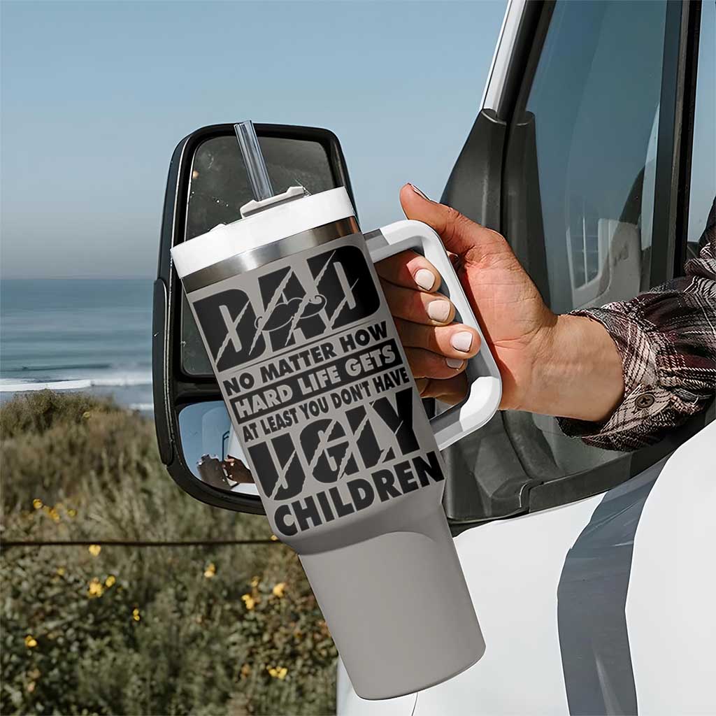 Funny Father's Day Gift For Dad Tumbler With Handle Papa Bear World's Best Farter I Mean Father