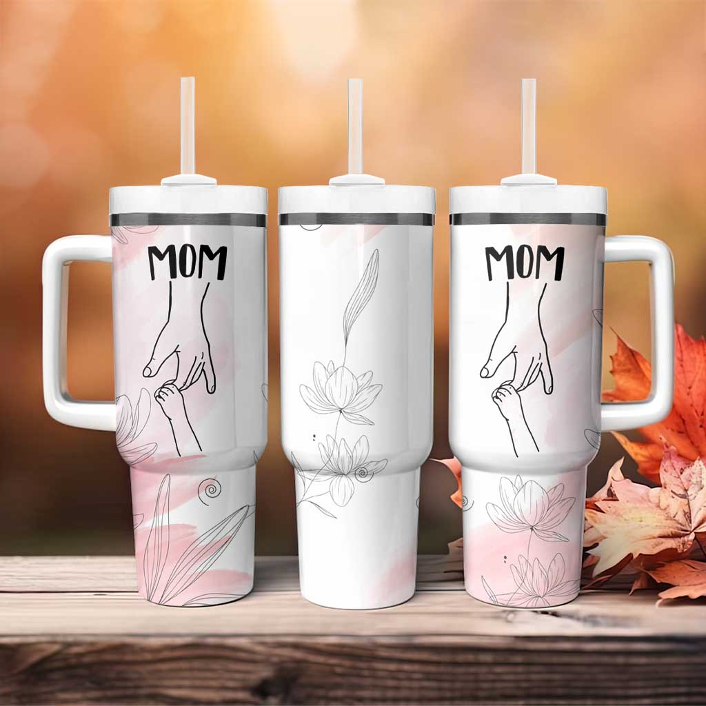 Mom Gifts Tumbler With Handle Mama Holding Hands Mothers Day Gift - Wonder Print Shop