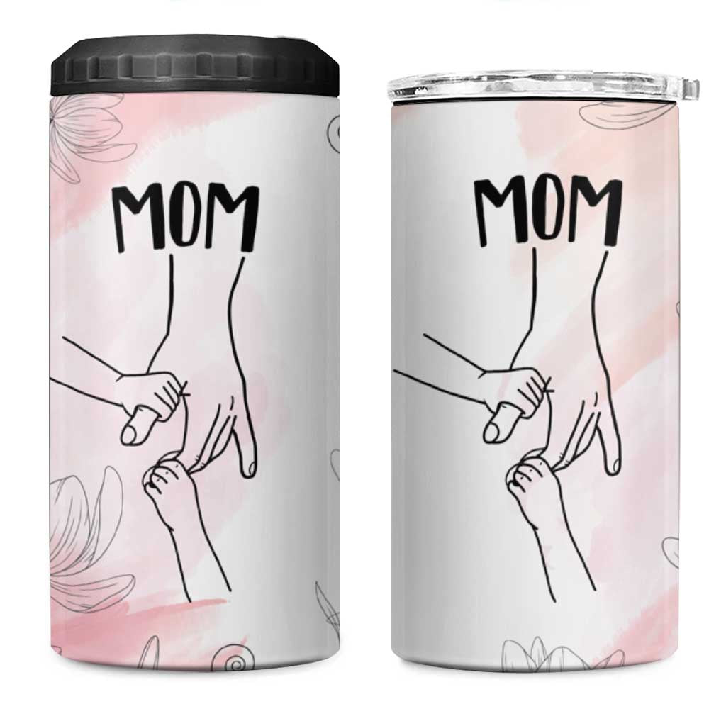 Gift for Mom of 2 Children 4 in 1 Can Cooler Tumbler Mama Holding Hands Mothers Day Gift - Wonder Print Shop