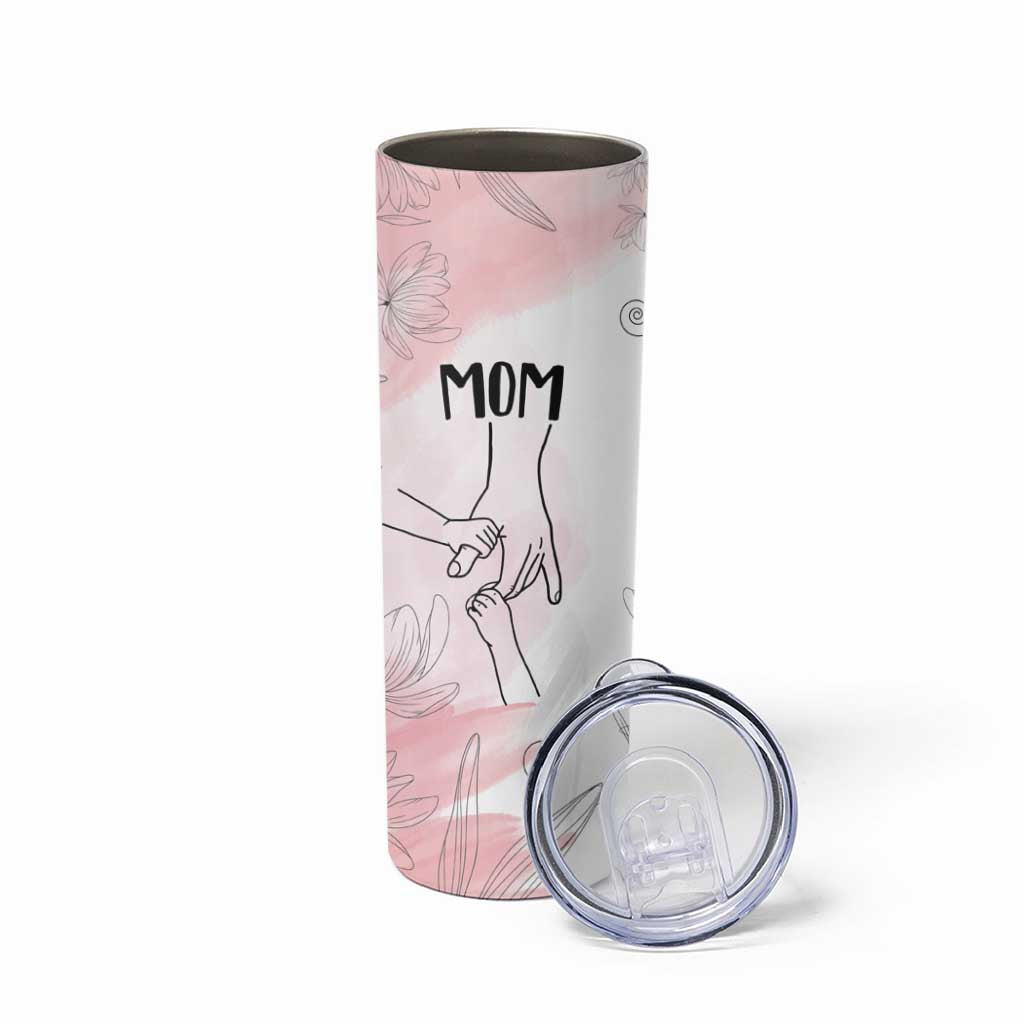 Gift for Mom of 2 Children Skinny Tumbler Mama Holding Hands Mothers Day Gift - Wonder Print Shop