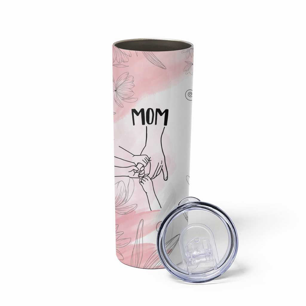 Gift for Mom of 3 Childrens Skinny Tumbler Mama Holding Hands Mothers Day Gift - Wonder Print Shop
