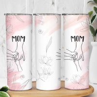 Gift for Mom of 3 Childrens Skinny Tumbler Mama Holding Hands Mothers Day Gift - Wonder Print Shop