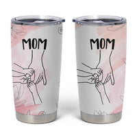 Gift for Mom of 3 Childrens Tumbler Cup Mama Holding Hands Mothers Day Gift - Wonder Print Shop
