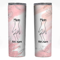 Personalized Mom Gifts Skinny Tumbler Mama Holding Hands Custom Kid Names Mothers Day Gift