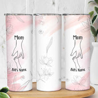Personalized Mom Gifts Skinny Tumbler Mama Holding Hands Custom Kid Names Mothers Day Gift