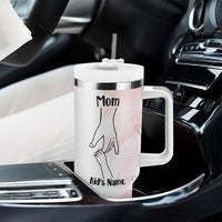 Personalized Mom Gifts Tumbler With Handle Mama Holding Hands Custom Kid Names Mothers Day Gift