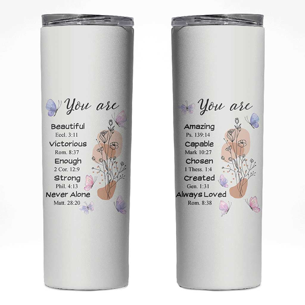 Christian Gifts for Women Faith Skinny Tumbler Mothers Day Bible Encouragement Inspirational Gift - Wonder Print Shop