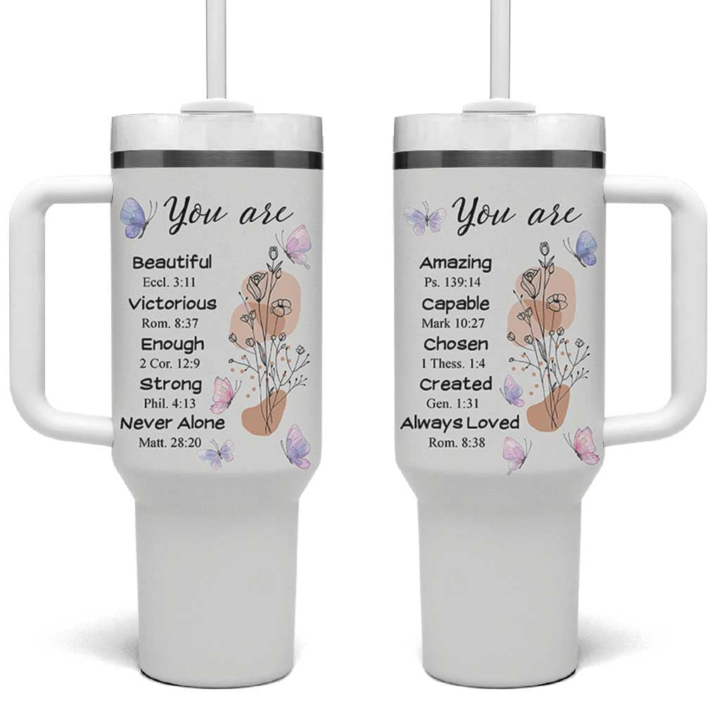 Christian Gifts for Women Faith Tumbler With Handle Mothers Day Bible Encouragement Inspirational Gift - Wonder Print Shop
