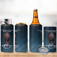 Bible Verse 4 in 1 Can Cooler Tumbler Inspirational Scripture Strong & Courageous – Joshua 1:9