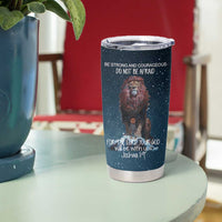 Bible Verse Tumbler Cup Inspirational Scripture Strong & Courageous – Joshua 1:9