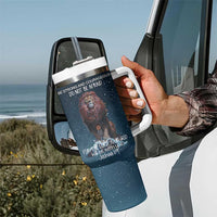 Bible Verse Tumbler With Handle Inspirational Scripture Strong & Courageous – Joshua 1:9