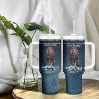 Bible Verse Tumbler With Handle Inspirational Scripture Strong & Courageous – Joshua 1:9