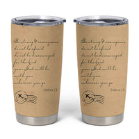 Vintage Christian Tumbler Cup Be Strong and Courageous Joshua 1:9 Bible Verse - Wonder Print Shop