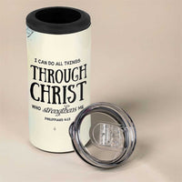 Christian Gifts for Women Faith 4 in 1 Can Cooler Tumbler Christ Encouraging Bible Verse Cute Butterflies - Wonder Print Shop