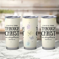 Christian Gifts for Women Faith Tumbler Cup Christ Encouraging Bible Verse Cute Butterflies - Wonder Print Shop