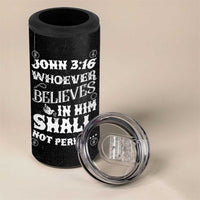 Christian Gifts for Men 4 in 1 Can Cooler Tumbler Inspirational Bible Verse John 3:16 - Wonder Print Shop