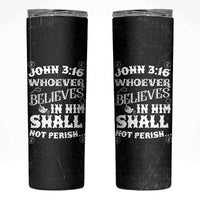 Christian Gifts for Men Skinny Tumbler Inspirational Bible Verse John 3:16 - Wonder Print Shop