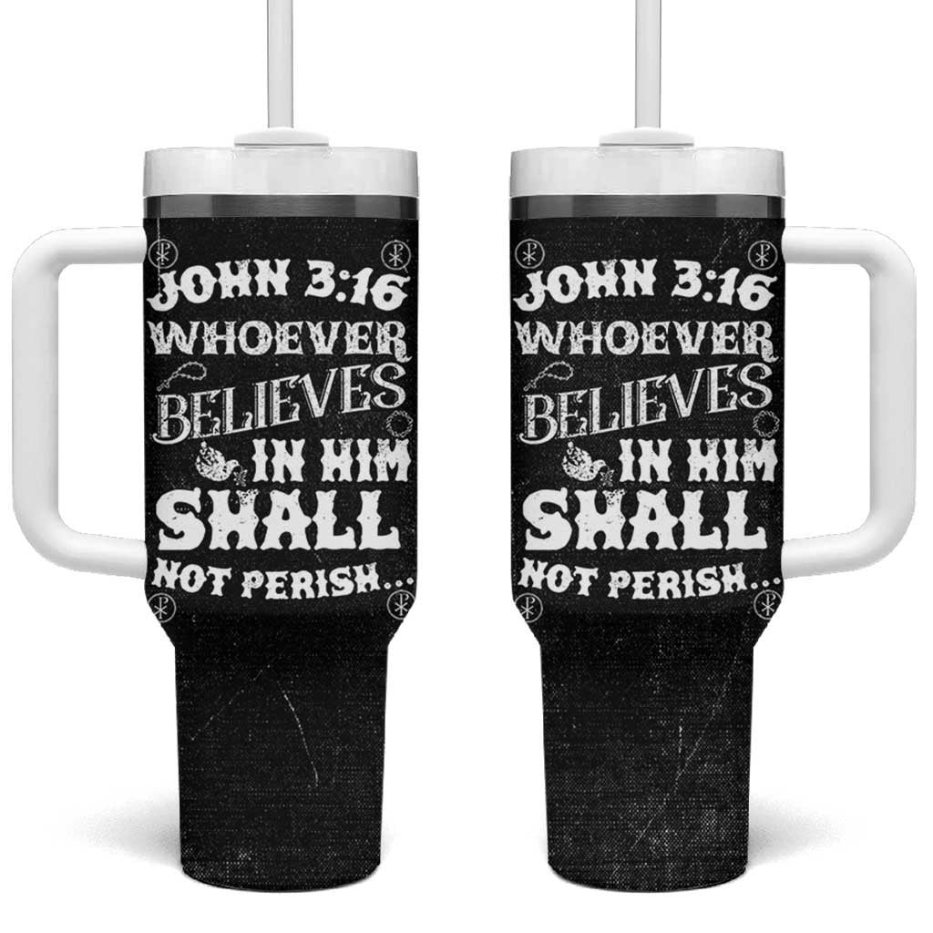 Christian Gifts for Men Tumbler With Handle Inspirational Bible Verse John 3:16 - Wonder Print Shop
