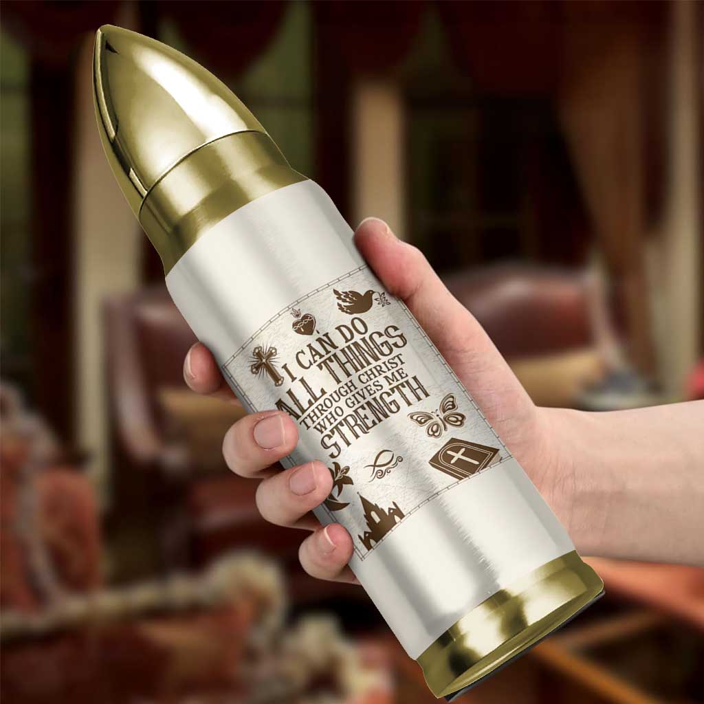 Christian Gifts Bullet Tumbler I Can Do All Things Through Christ Bible Verse Philippians 4:13
