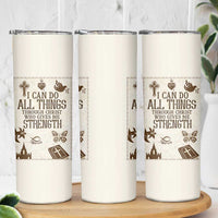Christian Gifts Skinny Tumbler I Can Do All Things Through Christ Bible Verse Philippians 4:13