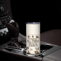 Christian Gifts Skinny Tumbler I Can Do All Things Through Christ Bible Verse Philippians 4:13