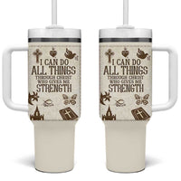 Christian Gifts Tumbler With Handle I Can Do All Things Through Christ Bible Verse Philippians 4:13