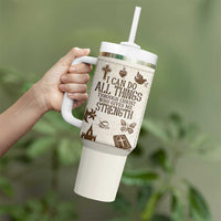 Christian Gifts Tumbler With Handle I Can Do All Things Through Christ Bible Verse Philippians 4:13