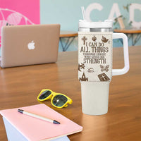 Christian Gifts Tumbler With Handle I Can Do All Things Through Christ Bible Verse Philippians 4:13