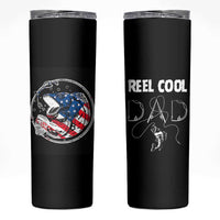 Reel Cool Dad Skinny Tumbler Funny Father's Day Gift For Dad Fishing Lover American Flag