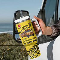 School Bus Driver Appreciation Tumbler With Handle Be Nice To The Bus Driver Don't Judge - Wonder Print Shop