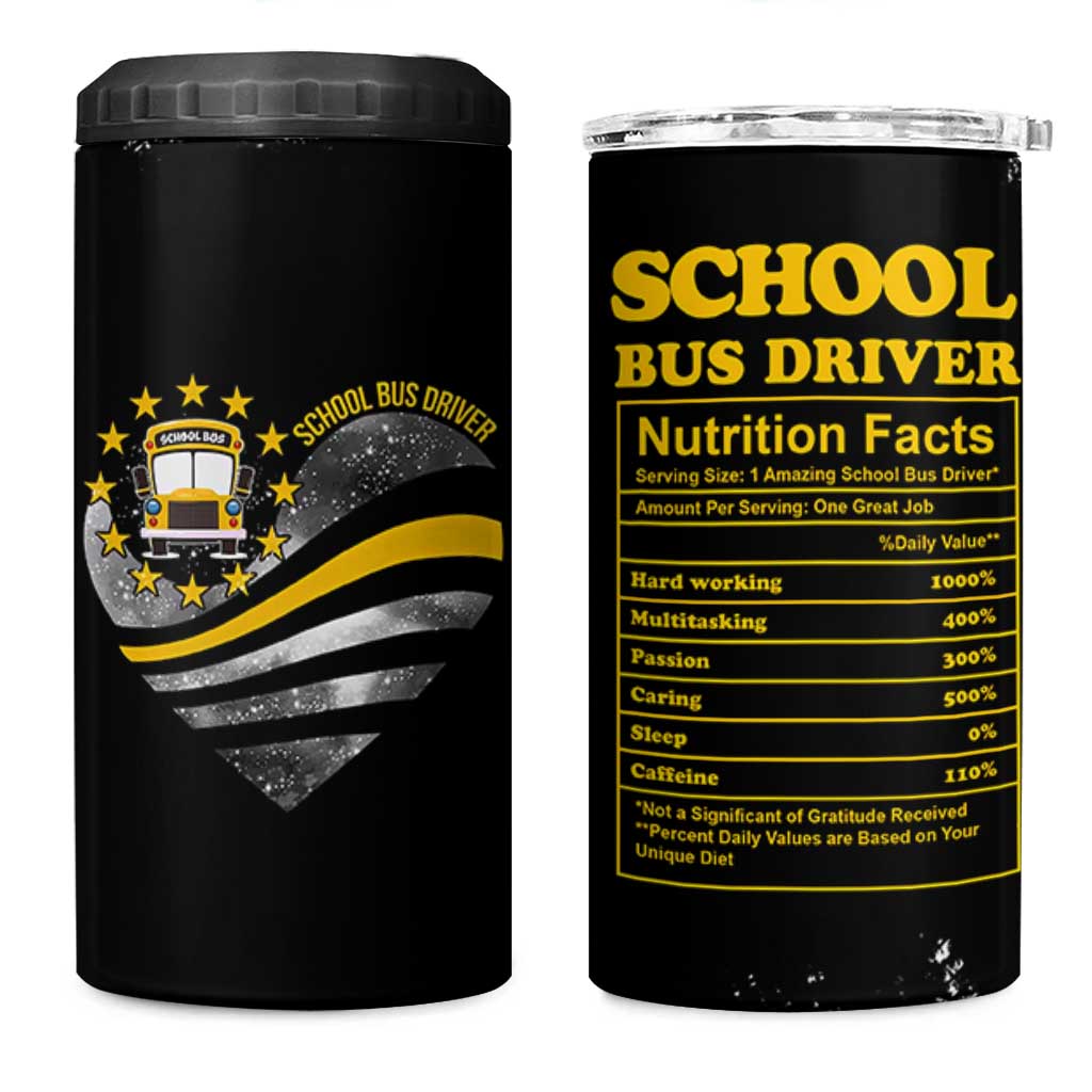 School Bus Driver Gifts 4 in 1 Can Cooler Tumbler Bus Driver Christmas Appreciation Gift