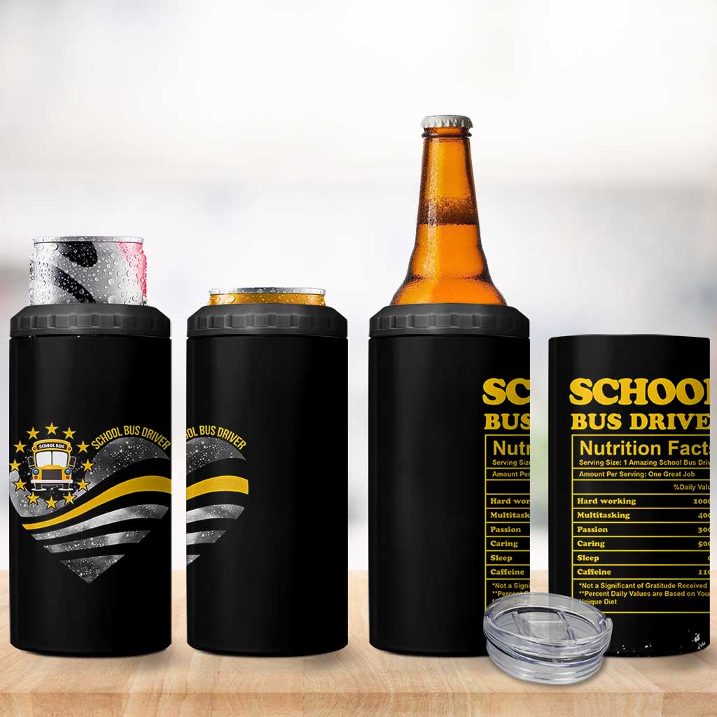 School Bus Driver Gifts 4 in 1 Can Cooler Tumbler Bus Driver Christmas Appreciation Gift