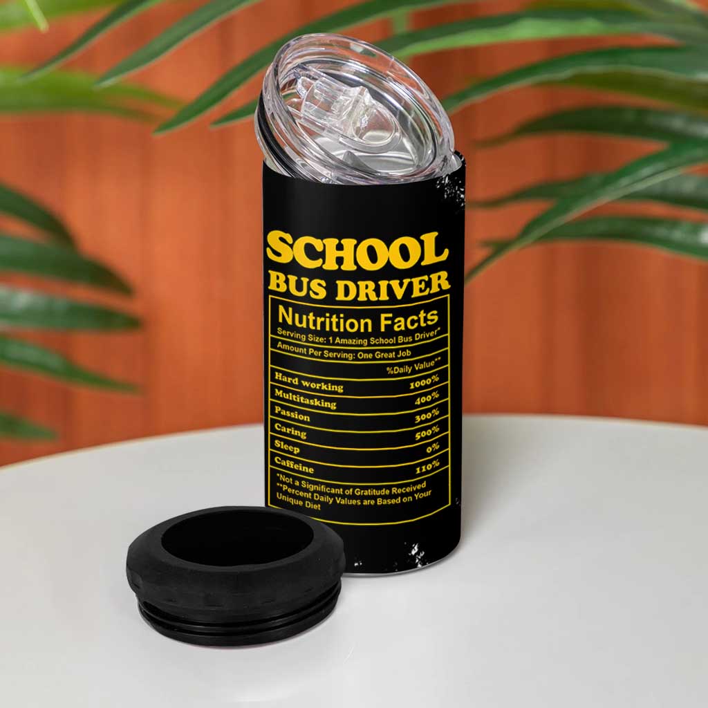 School Bus Driver Gifts 4 in 1 Can Cooler Tumbler Bus Driver Christmas Appreciation Gift