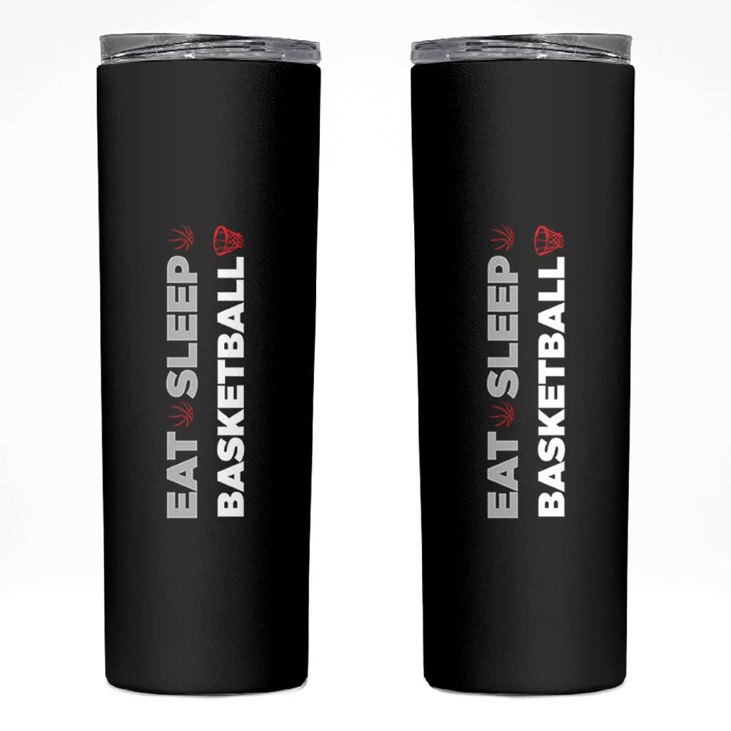 Basketball Player Skinny Tumbler Basketballer Coach Sports Team Gift Eat Sleep Basketball