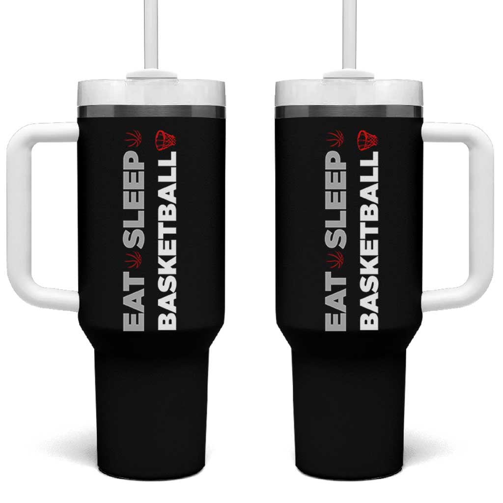 Basketball Player Tumbler With Handle Basketballer Coach Sports Team Gift Eat Sleep Basketball