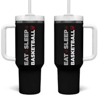 Basketball Player Tumbler With Handle Basketballer Coach Sports Team Gift Eat Sleep Basketball