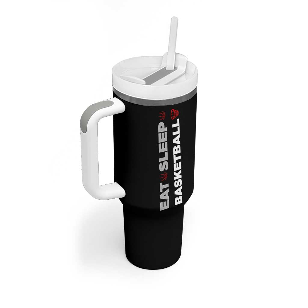Basketball Player Tumbler With Handle Basketballer Coach Sports Team Gift Eat Sleep Basketball