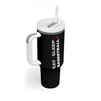 Basketball Player Tumbler With Handle Basketballer Coach Sports Team Gift Eat Sleep Basketball