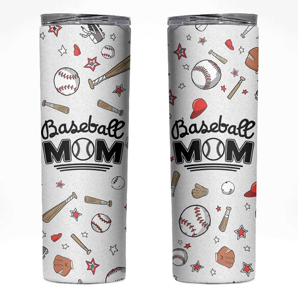 Baseball Mom Skinny Tumbler Mothers Day Birthday Gifts from Daughter Son