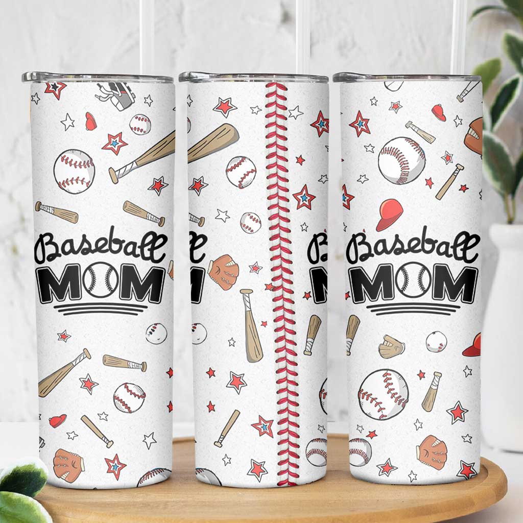Baseball Mom Skinny Tumbler Mothers Day Birthday Gifts from Daughter Son