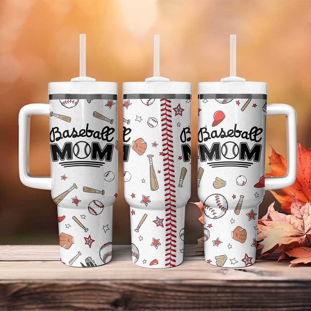 Baseball Mom Tumbler With Handle Mothers Day Birthday Gifts from Daughter Son