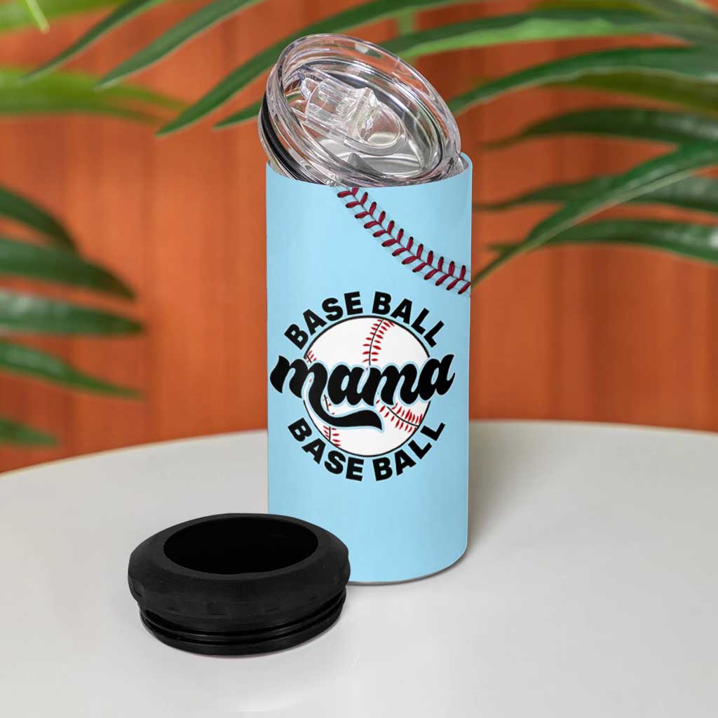 Baseball Mama 4 in 1 Can Cooler Tumbler Mothers Day Birthday Gifts from Daughter Son