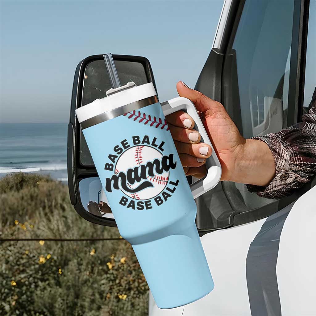 Baseball Mama Tumbler With Handle Mothers Day Birthday Gifts from Daughter Son