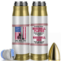 Baseball Dad Bullet Tumbler Funny Father's Day Gift For Dad From Son US Flag