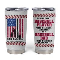 Baseball Dad Tumbler Cup Funny Father's Day Gift For Dad From Son US Flag