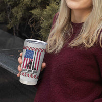 Baseball Dad Tumbler Cup Funny Father's Day Gift For Dad From Son US Flag